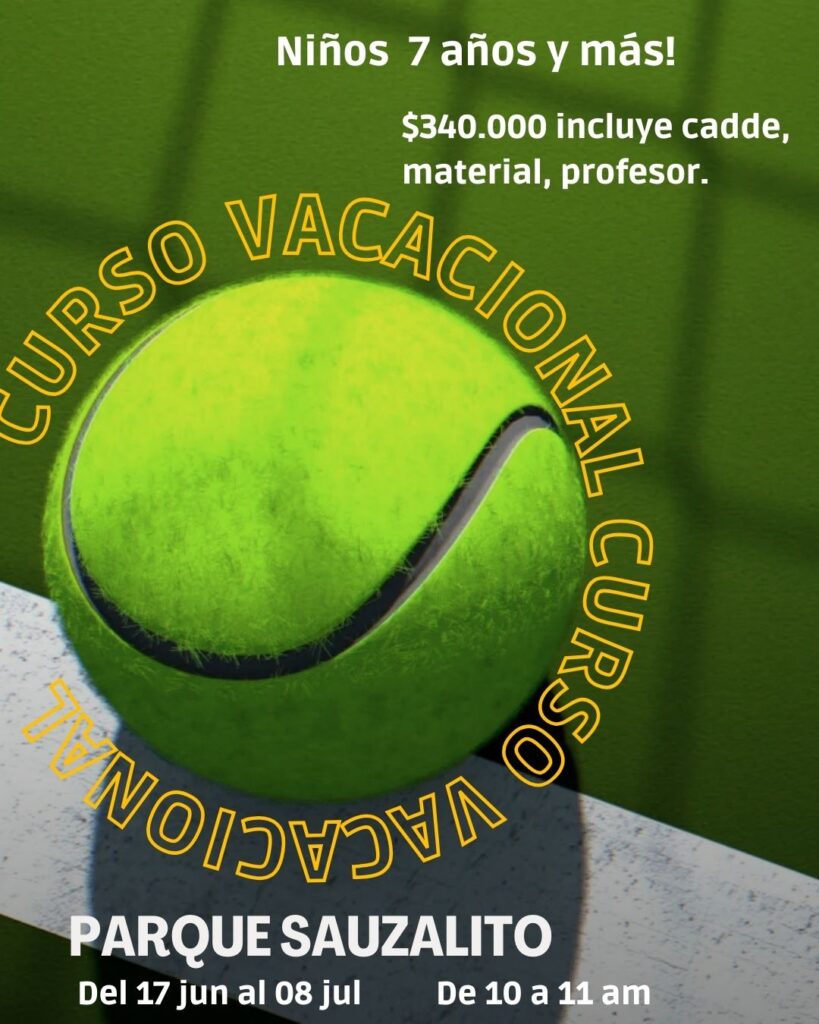 Clases vacacionales de tenis de campo en bogota